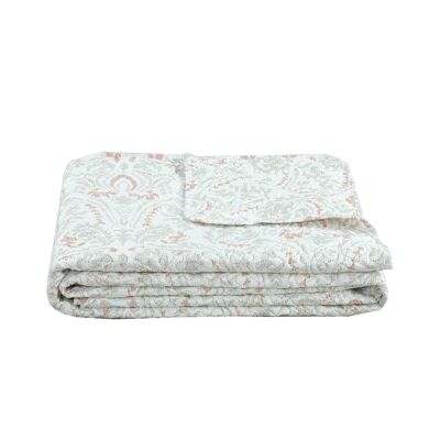 POLYESTER BEDSPREAD 240X260X1 285 GSM. EMBROIDERED FLORAL TX207521