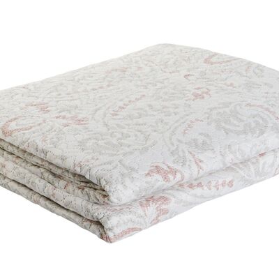 POLYESTER BEDSPREAD 270X270X1 285 GSM, EMBROIDERED FLORAL TX207522