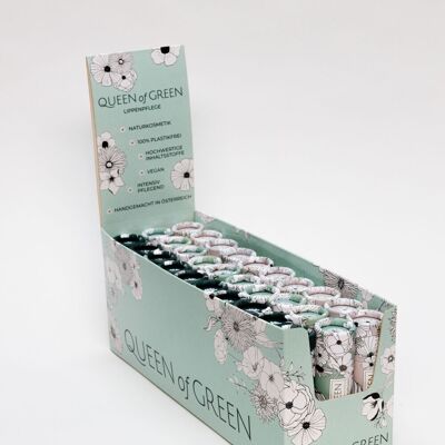 QUEEN OF GREEN Sticks de baume à lèvres durables (30 pièces)