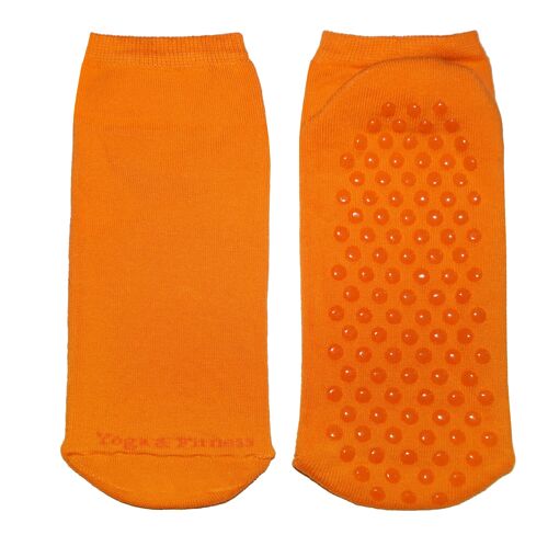 Non-slip Ankle Socks for Women >>Yoga & Fitness<< Orange  soft cotton