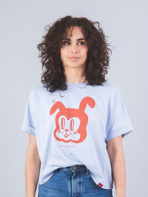 CAMISETA DE ALGODÓN ORGÁNICO RABBIT MALVA