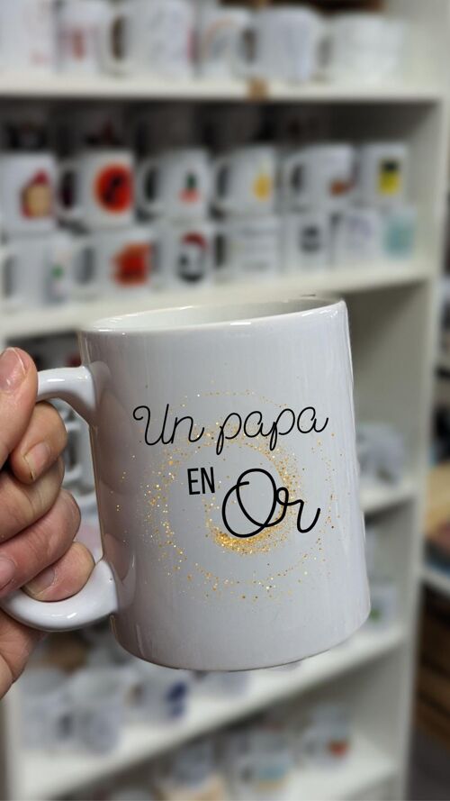 Mug Papa en Or