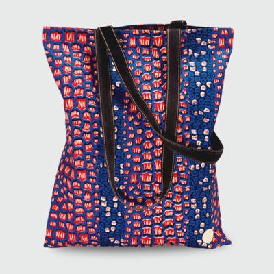 Leather and wax tote bag - Kariba Crocodile king bag