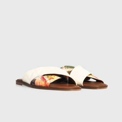 Djerba-Ecru canvas sandal