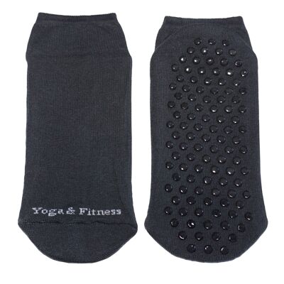 Calzini Antiscivolo per Uomo >>Yoga & Fitness<< Antracite