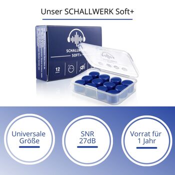SCHALLWERK® Soft+ | 12 embouts en silicone 6
