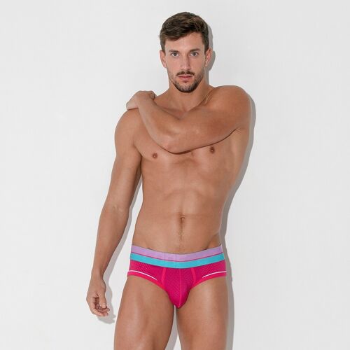 BRIGHT MESH BRIEF FUCHSIA