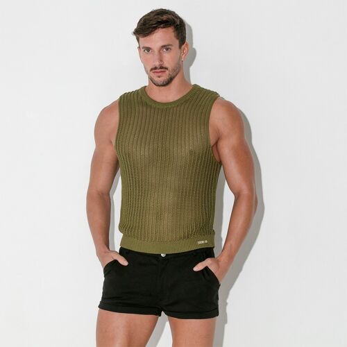 KNITTED T-SHIRT KAKI