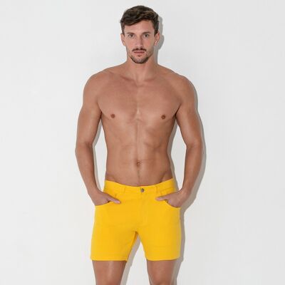 SHORT 5 POCHES JAUNE