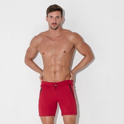 SLIM FITTING SHORT RED