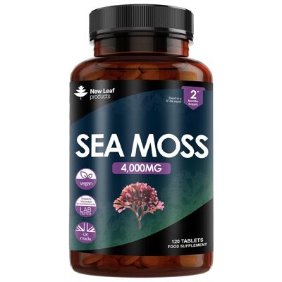 Extrait de comprimés de mousse de mer haute résistance 4000 mg - 120 comprimés