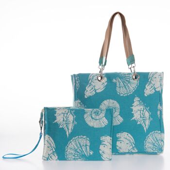 Sac de plage + pochette, Pack SHELLS 1