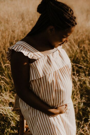 Robe longue d’allaitement Summ’her Mama Camel 3