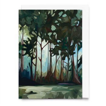 Peinture abstraite de la forêt | Carte de voeux d'artiste | Cartes de correspondance 1