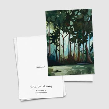 Peinture abstraite de la forêt | Carte de voeux d'artiste | Cartes de correspondance 2