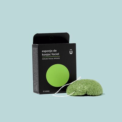 esponja natural natürbrush de konjac face té verde
