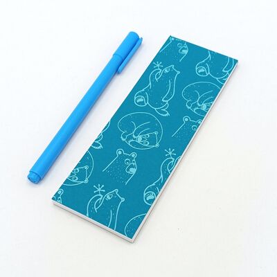 Stationery notepad Bear pattern 6 X 17 cm