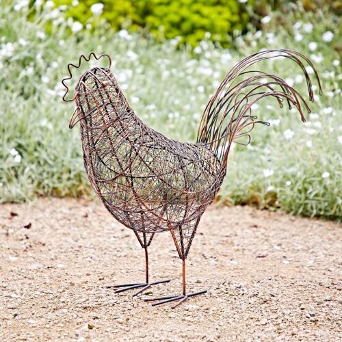 Metal Hen Garden Decoration