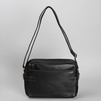 Sac besace Hugues Noir 2