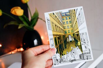 Carte postale du passage Thiaffait, Lyon 2