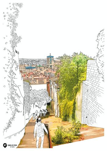 Carte postale du vieux Lyon 3
