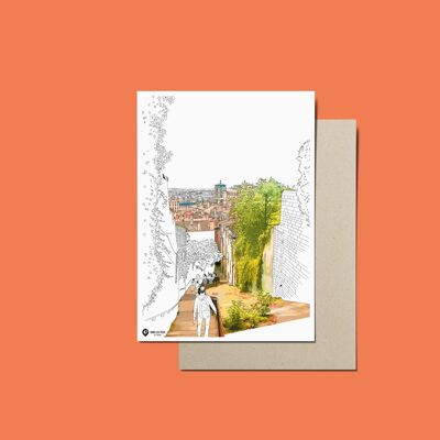 Carte postale du vieux Lyon