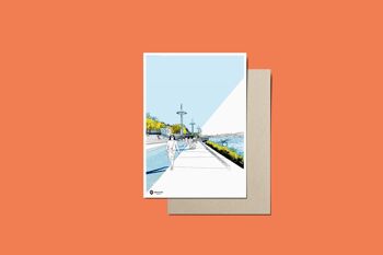 Carte postale de la piscine du Rhône, Lyon 1