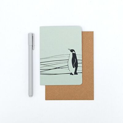 Briefpapier-Pinguin-Klapppostkarte 10 x 15 cm