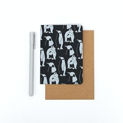 Papeterie Motif Pingouin Carte Postale Pliée  10 X 15 cm