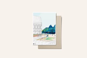 Carte postale de la place Louis Pradel de Lyon 1