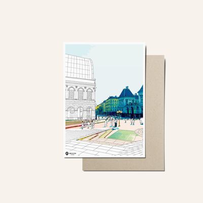 Carte postale de la place Louis Pradel de Lyon