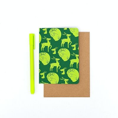 Stationery Deer Pattern Folded Postcard 10 X 15 cm