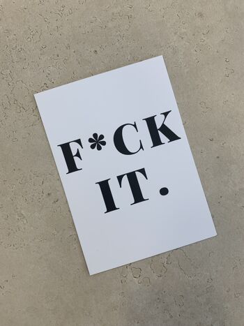 FUCK IT ... - CARTE DE SARA BECKER - LE LABEL 1