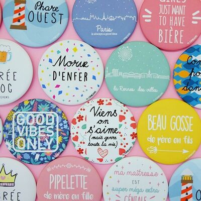 Pack of 65 bottle-opening magnets for the whole family, happy hour, gifts made in France