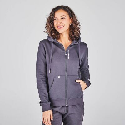 Emy Zipped Hooded Hoodie