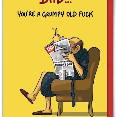 Lustige Vatertagskarte – Grumpy Old Fuck – Papa