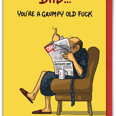 Tarjeta divertida del día del padre - Viejo gruñón - Papá