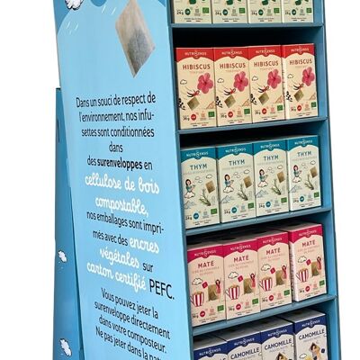 NUTRISENSIS - Display of 120 boxes of organic herbal teas