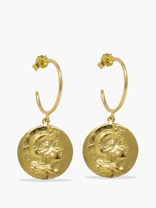 Achilles Gold-plated Hoop Earrings