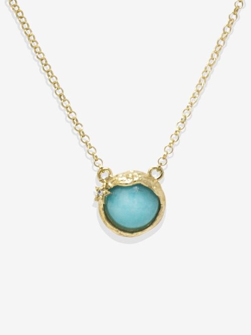 Ad Astra Gold-plated Amazonite Necklace