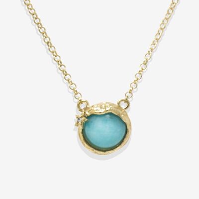 Ad Astra Gold-plated Amazonite Necklace
