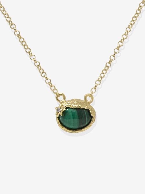 Ad Astra Gold-plated Malachite Necklace