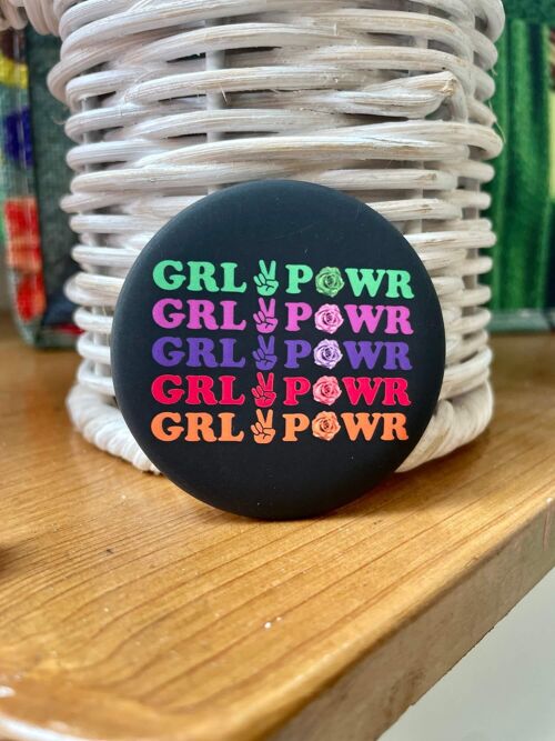 Badge Girl Power noir