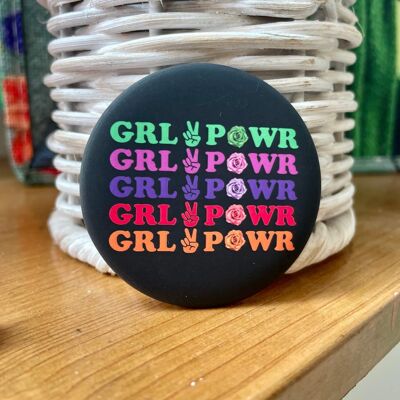 Girl Power badge black