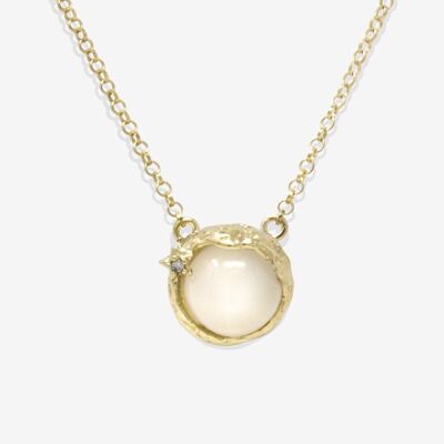 Ad Astra Gold-plated Moonstone Necklace