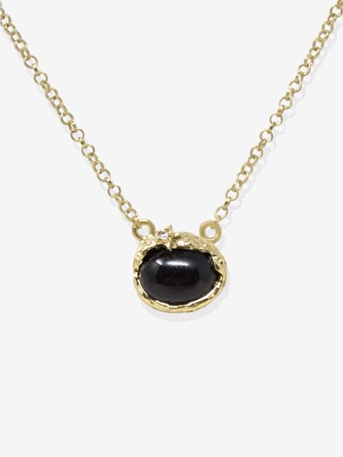 Ad Astra Gold-plated Onyx Necklace