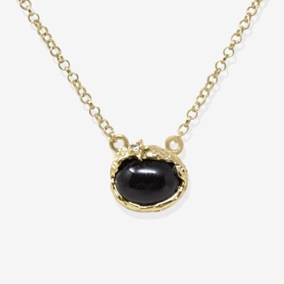 Ad Astra Gold-plated Onyx Necklace