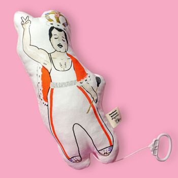 Boîte à musique Freddie Champion en coton biologique- jouet bébé- cadeau de naissance 2