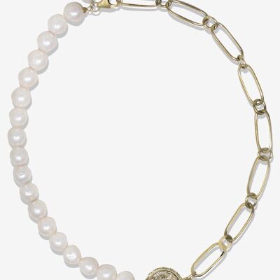 Alexa Gold-plated Pearl Necklace