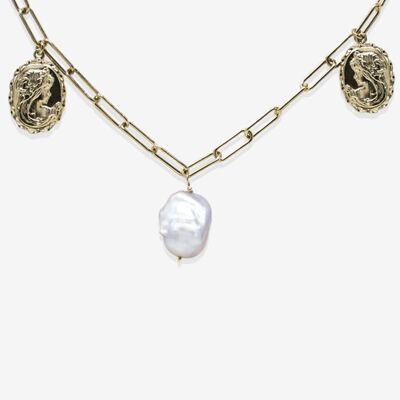 Beatrice vergoldete und barocke Perlenkette